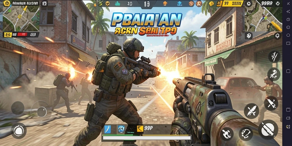 Tampilan gameplay 99RP yang menegangkan dan mendebarkan sebagai TPS.