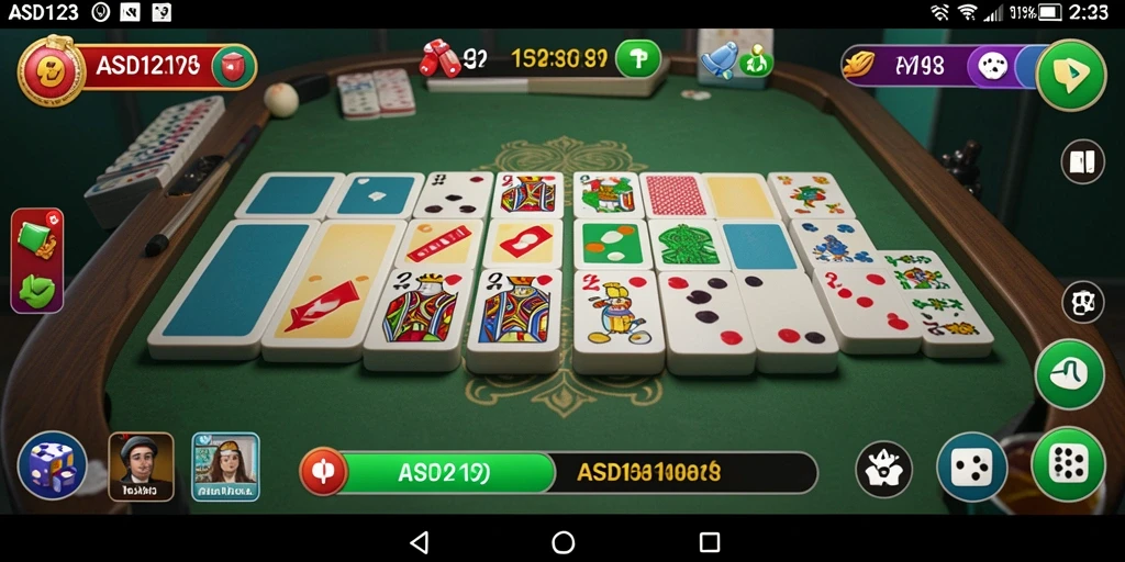 Screenshot gameplay ASR123 menampilkan aksi seru permainan Domino.