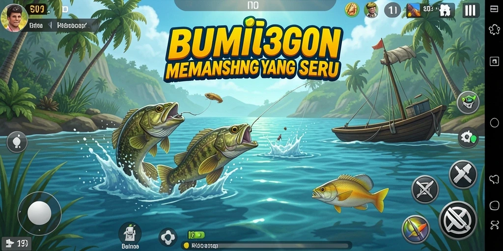 Gameplay menarik BUMI303 dengan aksi memancing yang seru.