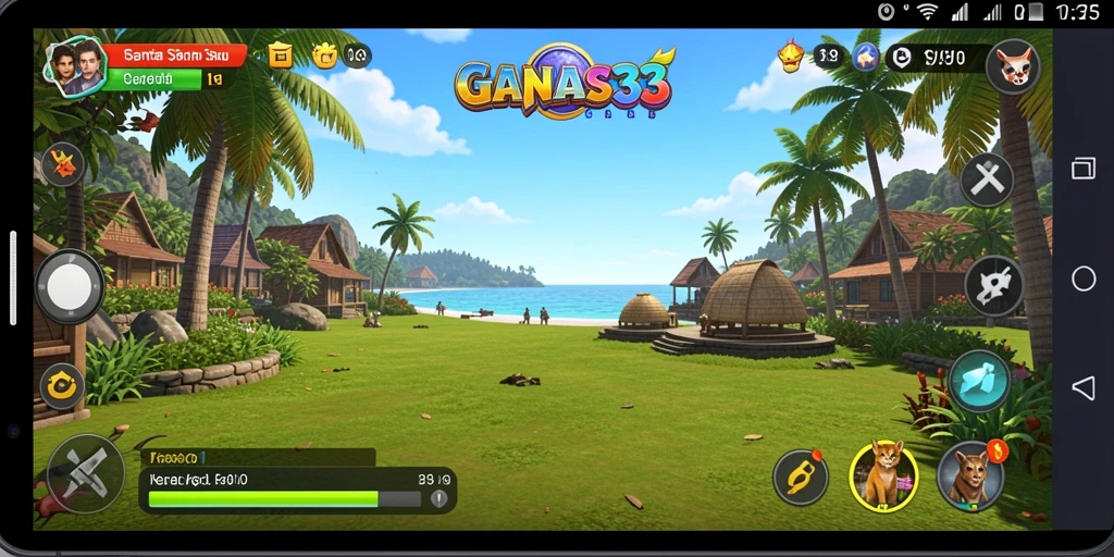 Screenshot gameplay GANAS33 menampilkan keseruan bermain bersama teman-teman.