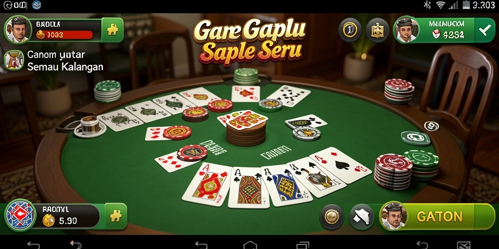 Screenshot gameplay H03 yang menarik dengan suasana Gaple.