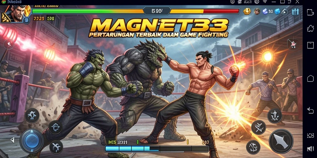Screenshot menunjukkan aksi seru dan grafis tajam dalam gameplay Fighting.