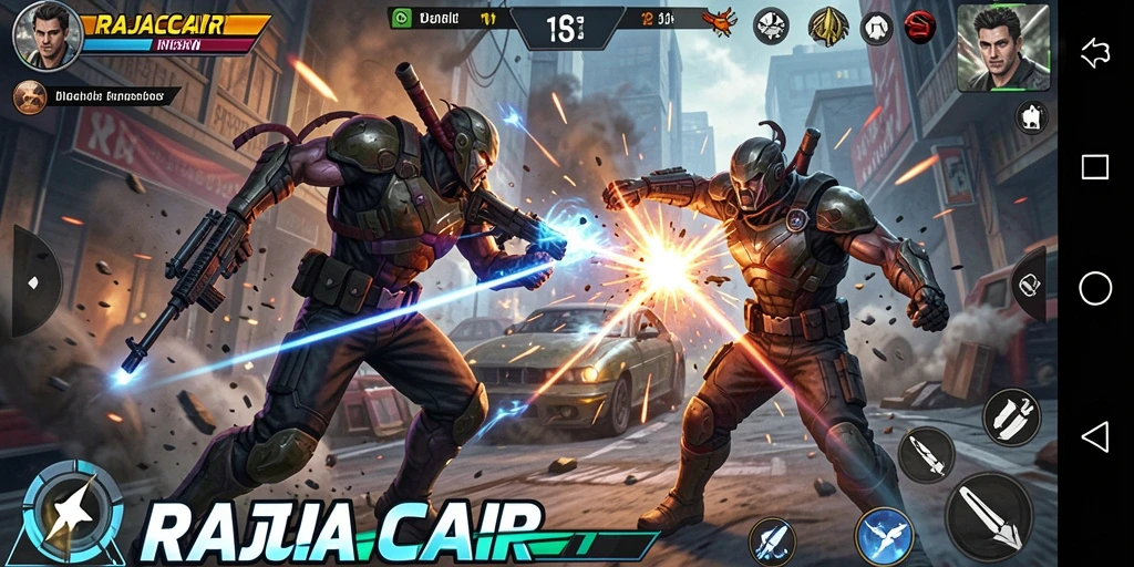 Tampilan gameplay seru dan penuh aksi di RAJACAIR.
