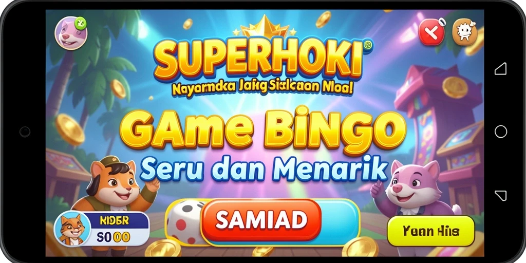 Tampilan gameplay Bingo yang seru dan interaktif di SUPERHOKI.