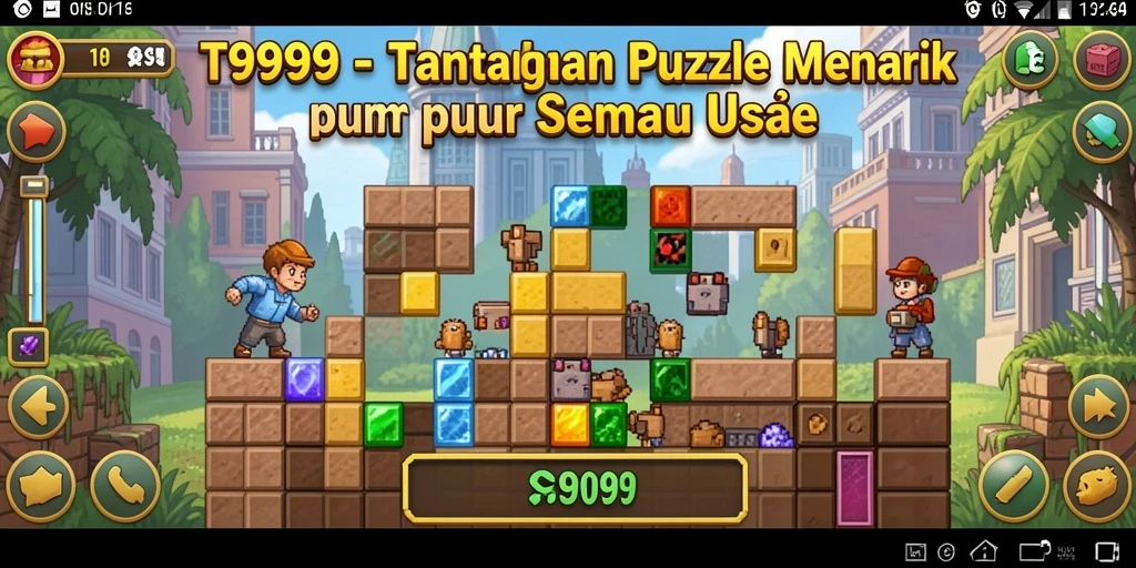 Tampilan utama gameplay T9999 yang penuh tantangan Puzzle.